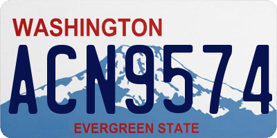 WA license plate ACN9574