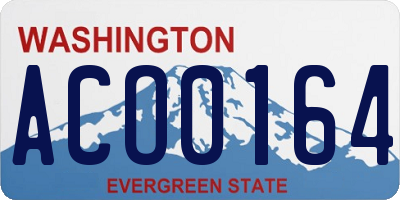 WA license plate ACO0164
