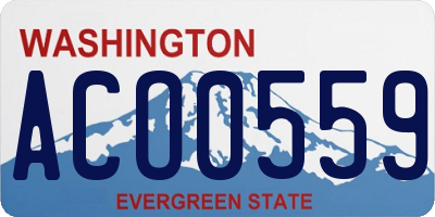 WA license plate ACO0559