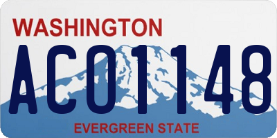 WA license plate ACO1148
