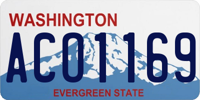 WA license plate ACO1169