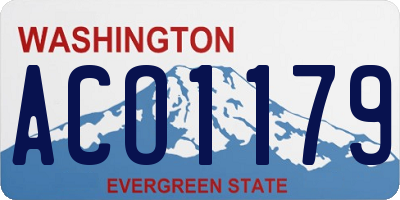 WA license plate ACO1179