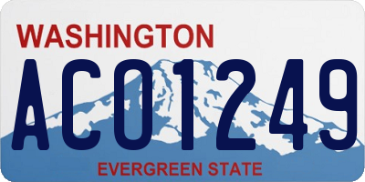 WA license plate ACO1249