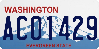 WA license plate ACO1429