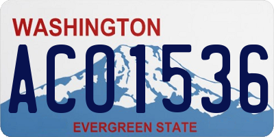 WA license plate ACO1536