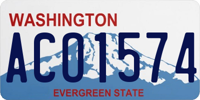 WA license plate ACO1574