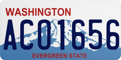 WA license plate ACO1656