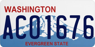 WA license plate ACO1676