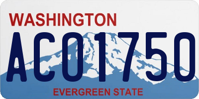 WA license plate ACO1750