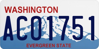 WA license plate ACO1751