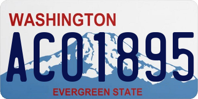 WA license plate ACO1895
