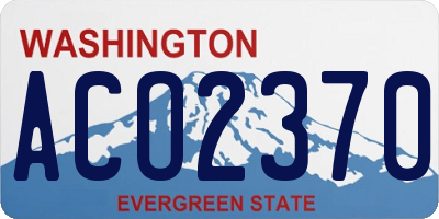 WA license plate ACO2370