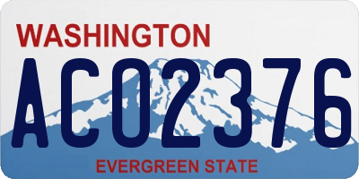 WA license plate ACO2376