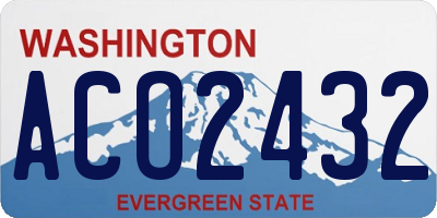 WA license plate ACO2432
