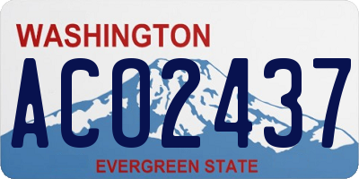WA license plate ACO2437