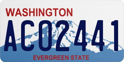 WA license plate ACO2441