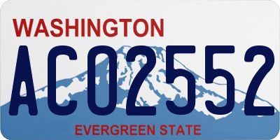 WA license plate ACO2552