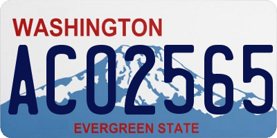 WA license plate ACO2565