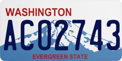 WA license plate ACO2743