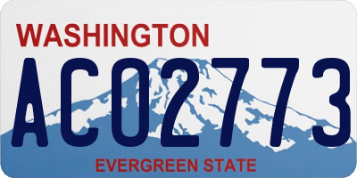 WA license plate ACO2773
