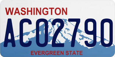 WA license plate ACO2790