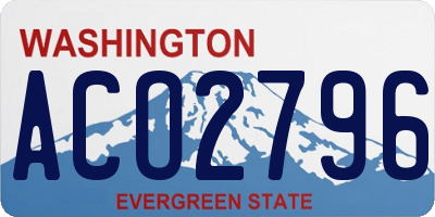WA license plate ACO2796