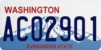 WA license plate ACO2901