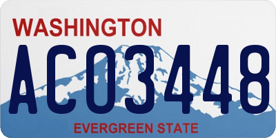 WA license plate ACO3448