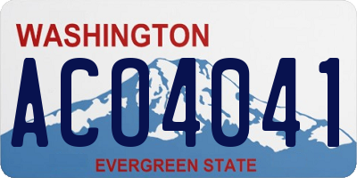 WA license plate ACO4041