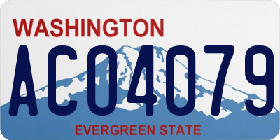 WA license plate ACO4079