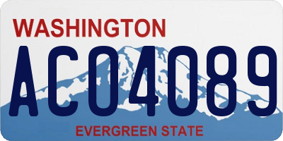 WA license plate ACO4089