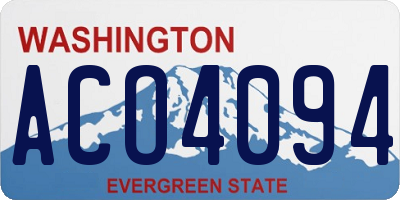 WA license plate ACO4094