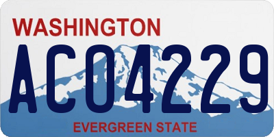 WA license plate ACO4229