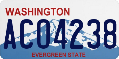 WA license plate ACO4238