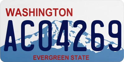 WA license plate ACO4269