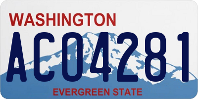 WA license plate ACO4281