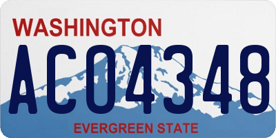 WA license plate ACO4348