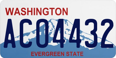 WA license plate ACO4432