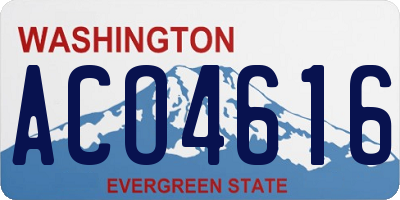 WA license plate ACO4616