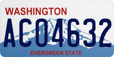 WA license plate ACO4632