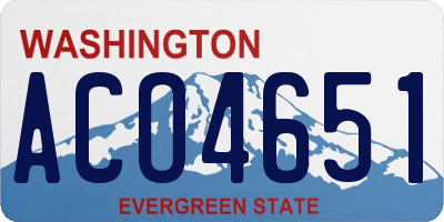 WA license plate ACO4651