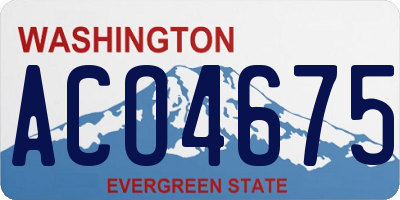 WA license plate ACO4675