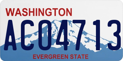 WA license plate ACO4713