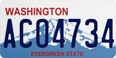 WA license plate ACO4734