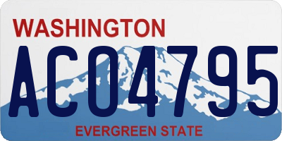 WA license plate ACO4795