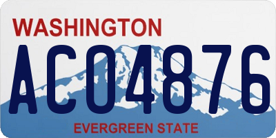 WA license plate ACO4876