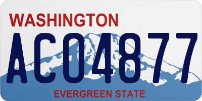 WA license plate ACO4877