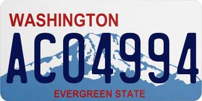 WA license plate ACO4994