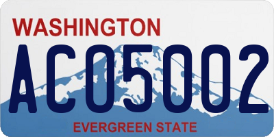 WA license plate ACO5002