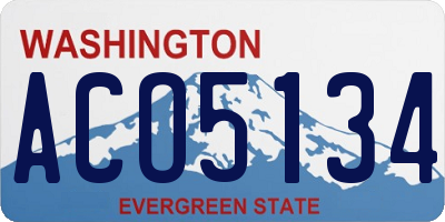 WA license plate ACO5134